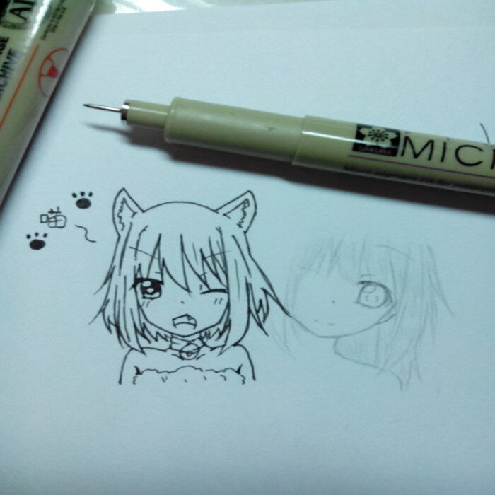 6pcs/Lot Pigma Sakura Micron Pen Set Waterproof Fine Liner Marker Pen Painting Drawing Sketch Markers Artistic Cartoon Design