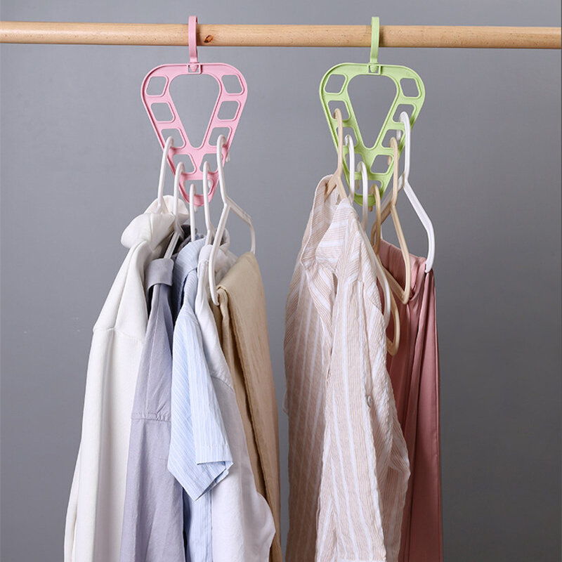 Nova magia multi-port suporte círculo cabide de roupas rack de secagem multifunções cabides de plástico para roupas acessórios para casa