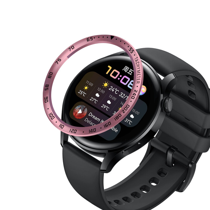 Liga de alumínio relógio moldura capa para huawei watch 3 anti risco anel de metal relógio inteligente acessórios anti-queda protetor
