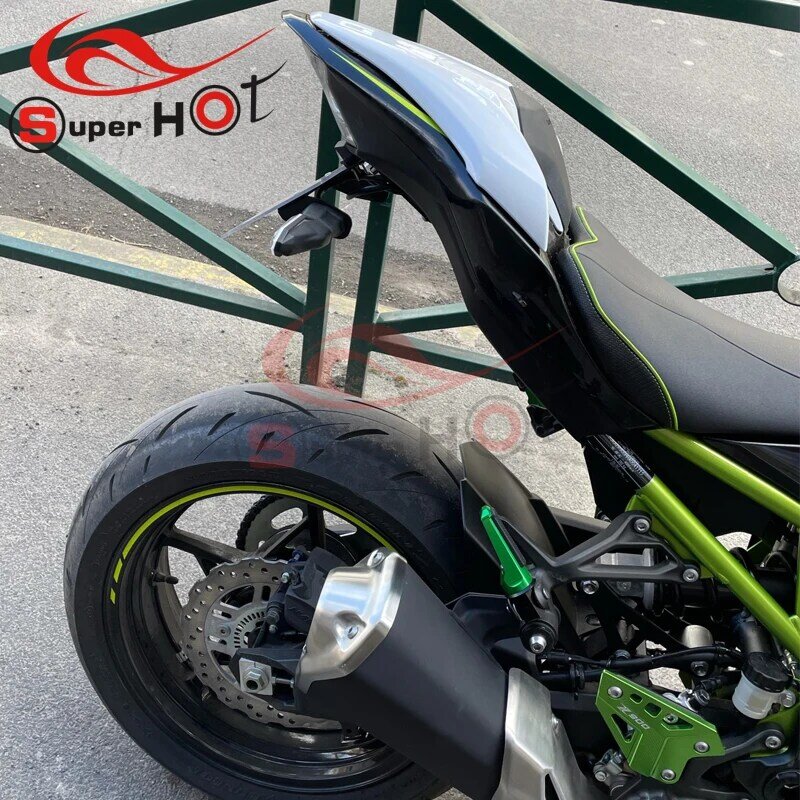 오토바이 액세서리 테일 깔끔한 펜더 제거기, 등록 번호판 홀더 가와사키 Z900 Z 900 2017 18 2019 2020 용