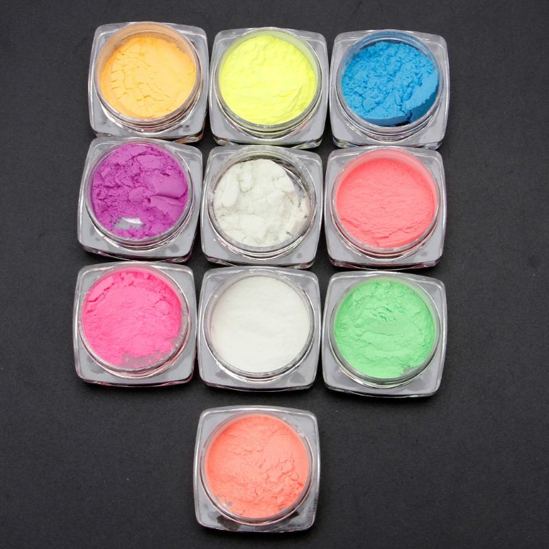 10 kolorów Luminous Powder żywica barwnik pigmentowy żywica epoksydowa UV do samodzielnego robienia biżuterii