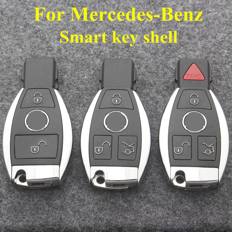 2/3/4 Nút Thông Minh Ô Tô Điều Khiển Từ Xa Vỏ Chìa Khóa Dành Cho Xe Mercedes Benz BGA NEC C E R S CL GL SL CLK SLK Remote Key Fob