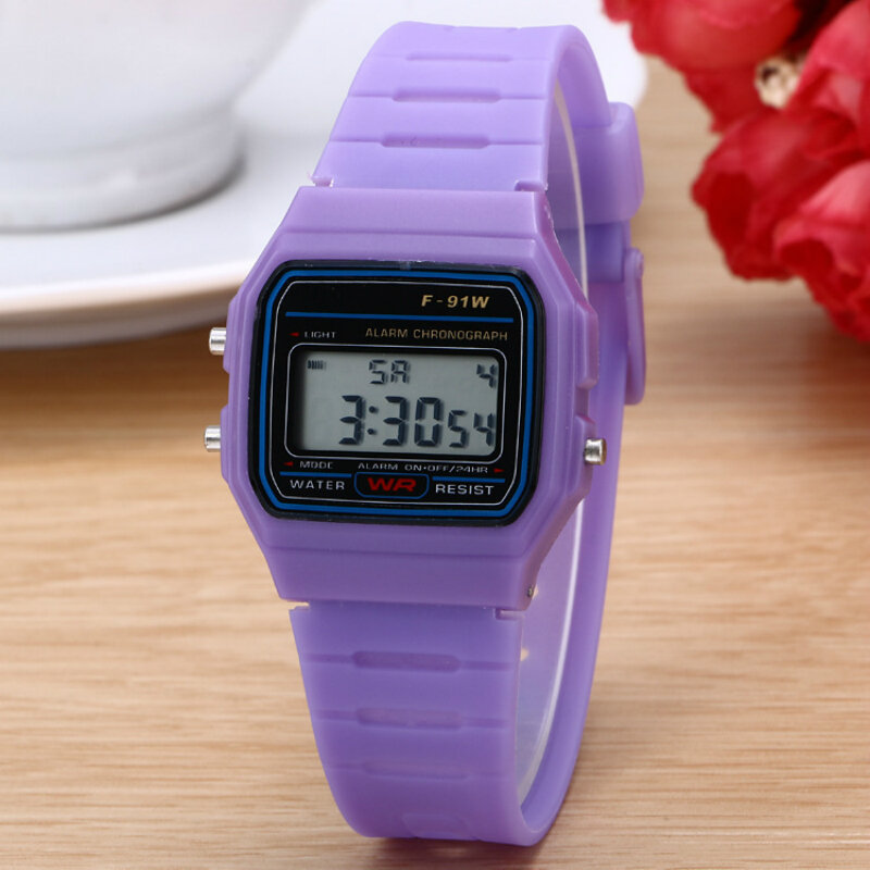 Wielofunkcyjny ultra-cienki świecące LED zegarki dla dzieci sportowy zegarek elektroniczny dzieci dziewczyny zegar dla ucznia kwadratowy dziecięcy zegarek