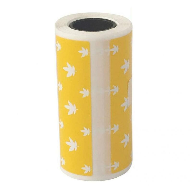 Kompaktowy 1 rolka wygodny wzór liści klonu papier termiczny Mini drukarka papier gładka powierzchnia do supermarketu