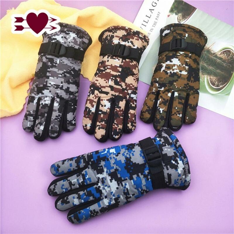 1 paar Fleeced Sport Handschuhe Cartoon Winddicht Volle Finger Abdeckung Winter Handschuhe für Kinder