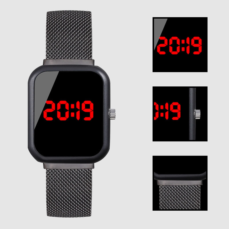 Reloj Digital 2019 de alta calidad para niños, relojes de acero inoxidable, reloj Led para niños, relojes de pulsera electrónicos, reloj de pulsera para niñas