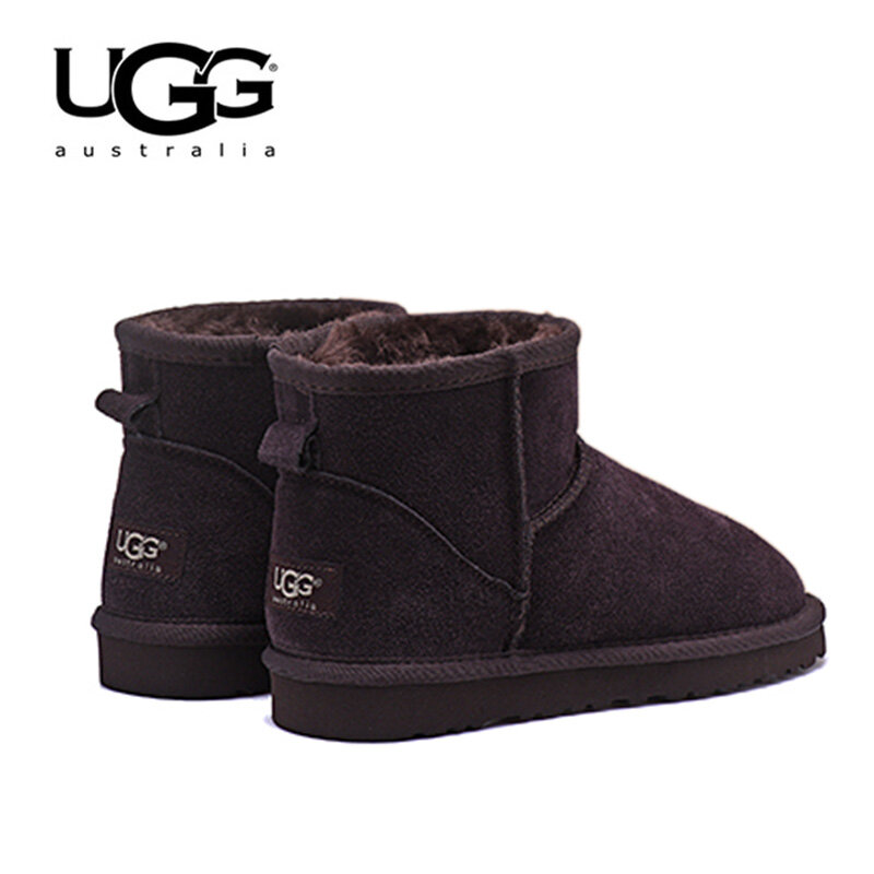 Botas UGG clásicas de cuero UGG para mujer, botas para nieve 5854, botas de invierno cálidas de piel de oveja para mujer, botas australianas Uggs