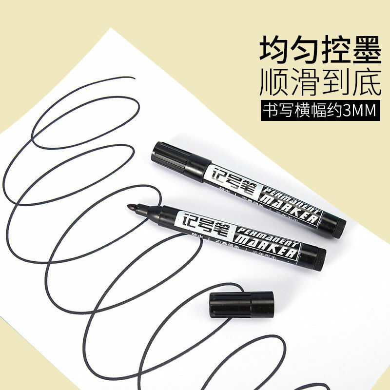 10Pcs สี Marker ปากกาสีดำปากกาสำหรับยางเครื่องหมาย Quick Drying ปากกาอุปกรณ์เครื่องเขียน