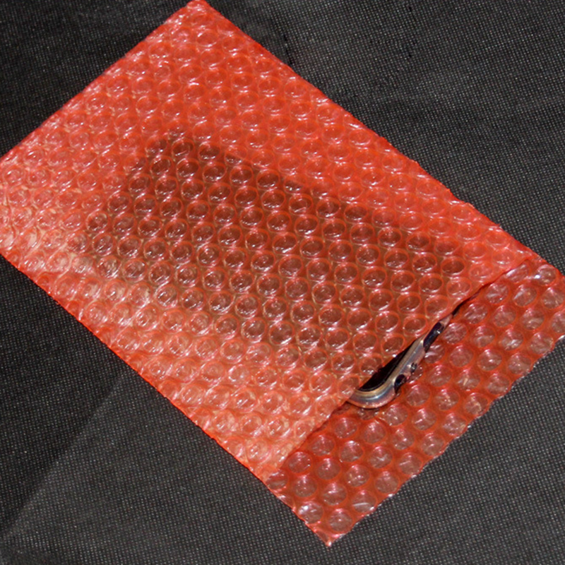 Sobres de plástico rojo de 10x15cm, bolsas de burbujas antiestáticas, PE, transparente, a prueba de golpes, doble película, 50 Uds.