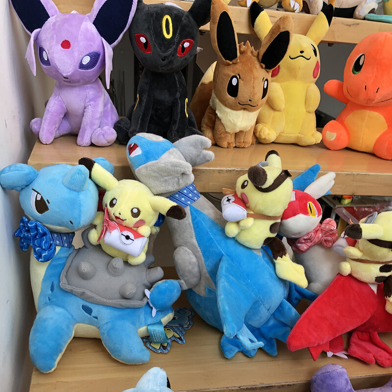 Juguete de peluche de Pokémon, muñeco de Anime de Pikachu, Eevee, Charmander, Squirtle, Charizard, Blastoise, Bulbasaur, regalo de Navidad para bebé