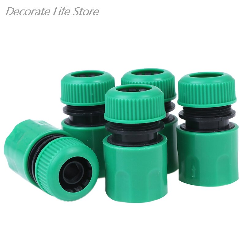 5Pcs 1/2 "Green Hose Joint Coupling Connector For Garden Irrigation Balcony Flowers Garden Water Connector