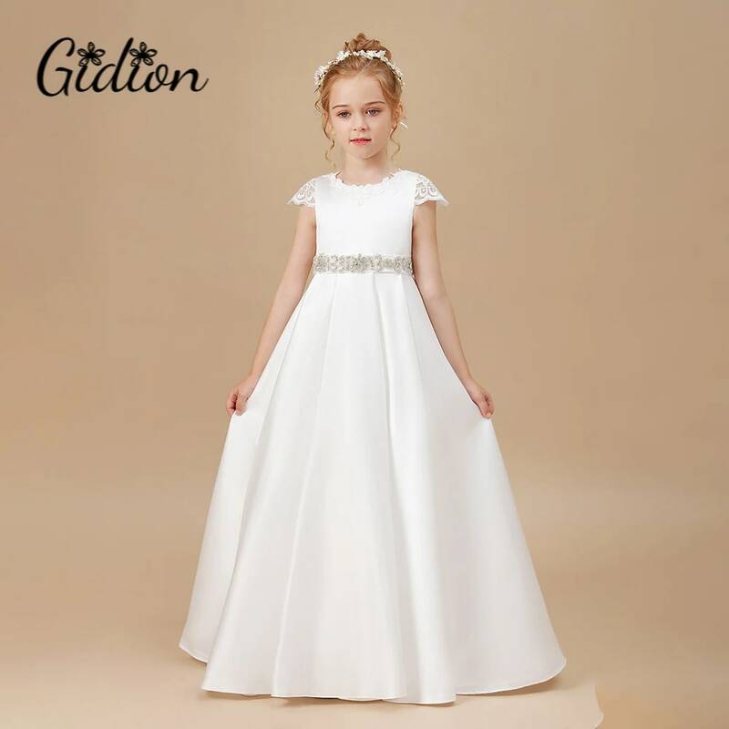 Princesa Flower Girl Dress para crianças, primeira comunhão, banquete de casamento, concurso, aniversário, noite, evento de baile, cerimônia, baile