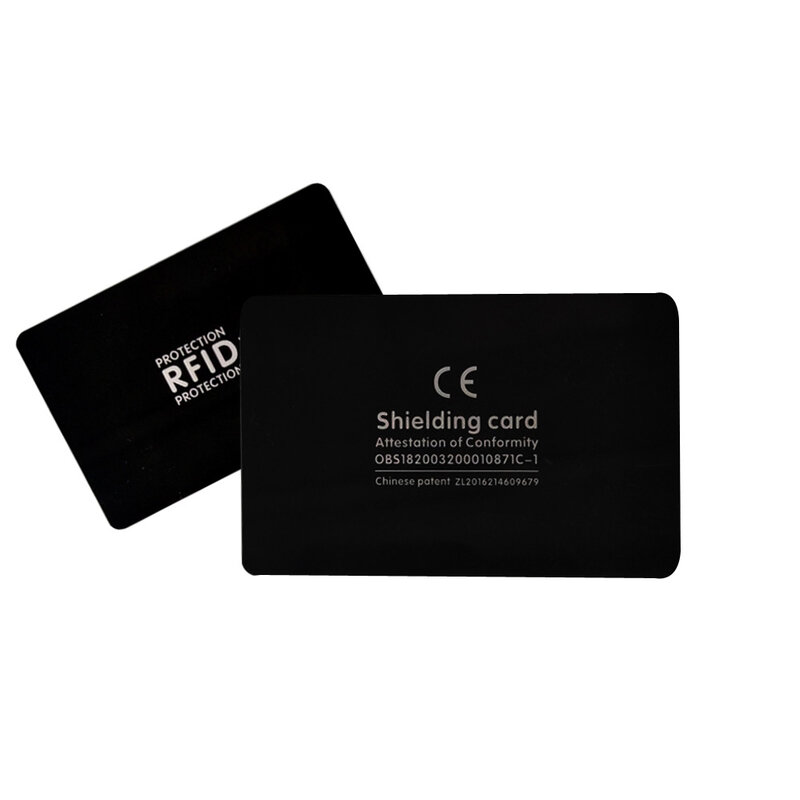 (1 unids/lote) información de blindaje antirrobo RFID, módulo de tarjeta de protección antirrobo, tarjeta de regalo