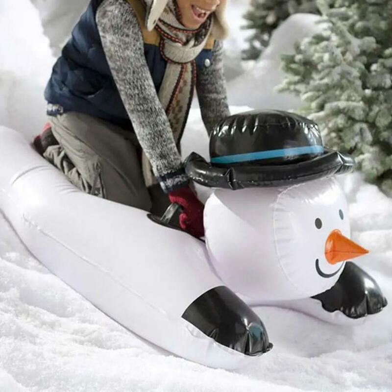 สนุกสวยความต้านทานการฉีกขาด PVC Inflatable Snow Tube Lovely Inflatable Snow Tube แบบพกพาสำหรับฤดูหนาว