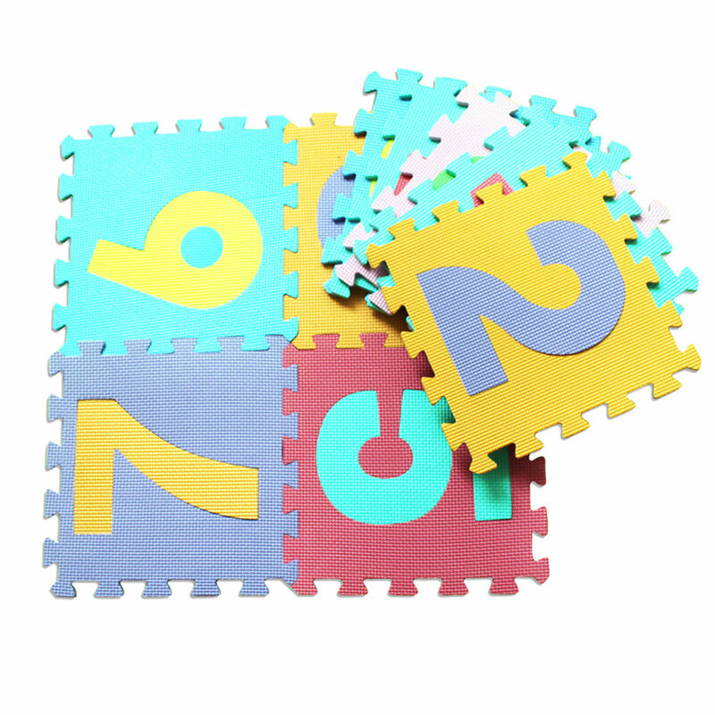 10 Buah/Set Tikar Lantai Bayi Tikar EVA Merangkak Anak-anak Nomor Buah Hewan Mainan Pad Puzzle