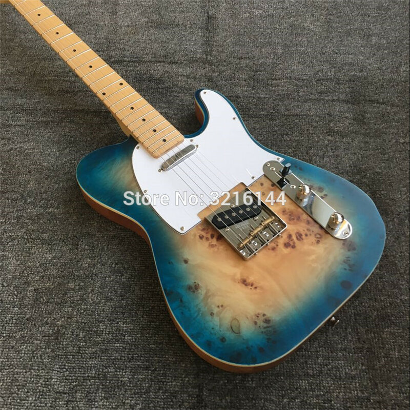 Guitarra eléctrica con borde azul, piel tumoral, inventario, carga gratis