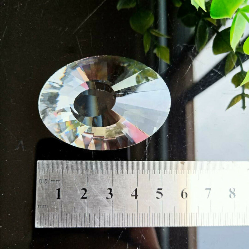Colgantes de cristal de Nido de Pájaro transparente, atrapasol candelabro, prismas de cristal, accesorios de decoración, adorno colgante, K9, 50mm