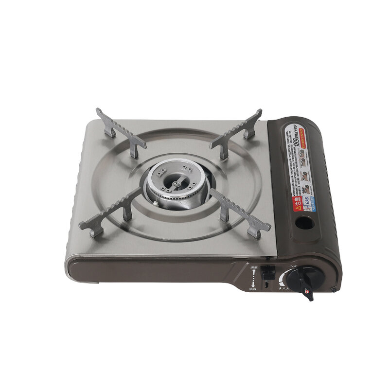 ITOP Portable Gas Stove Cookware Grill Cassette Outdoor Picnic Camping Gasgrill Lighter Cooker Kitchen Equipment Silver 2900W