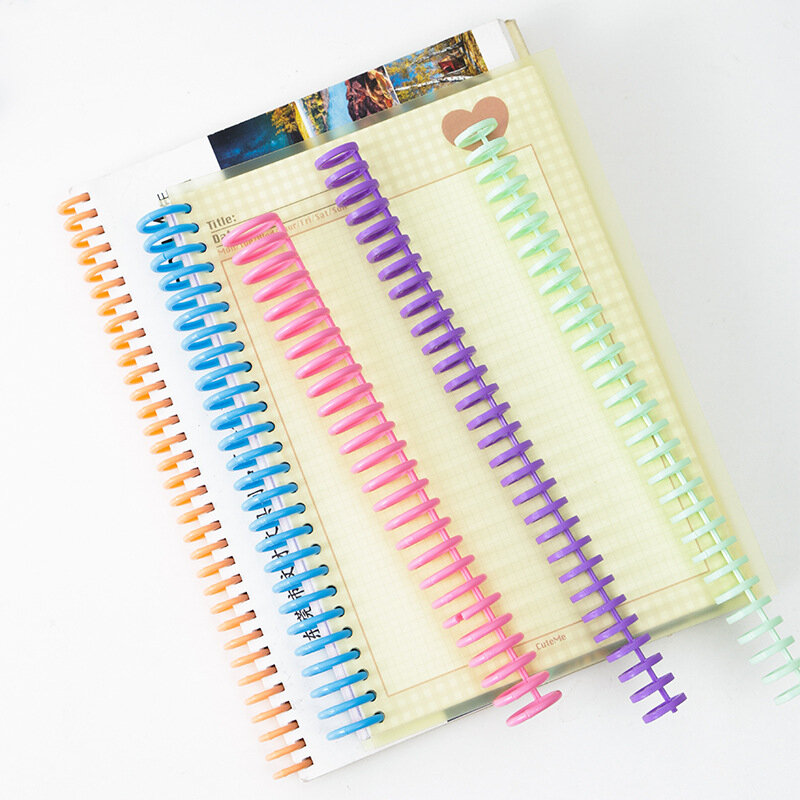 Anillas de plástico para encuadernación en espiral, 10 piezas, 22mm, 30 agujeros, A4, accesorios para planificador escolar