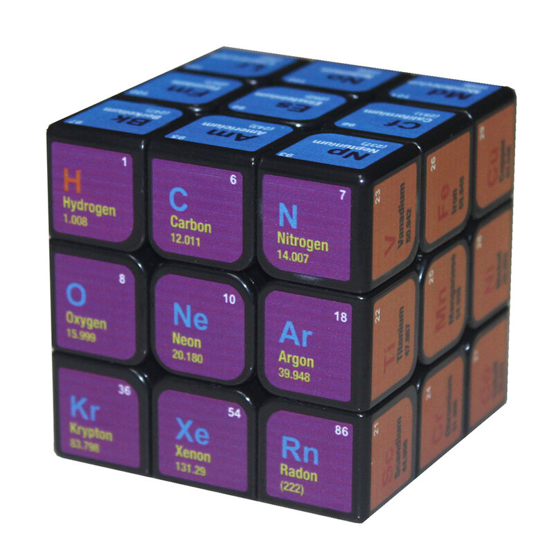 ร้อนสามสารเคมี Magic Cube ตารางธาตุเครื่องมือการเรียนรู้ที่มีสีสันพิมพ์ลูกบาศก์ของเล่นเพื่อการศึกษาเด็กวันเกิดของขวัญ