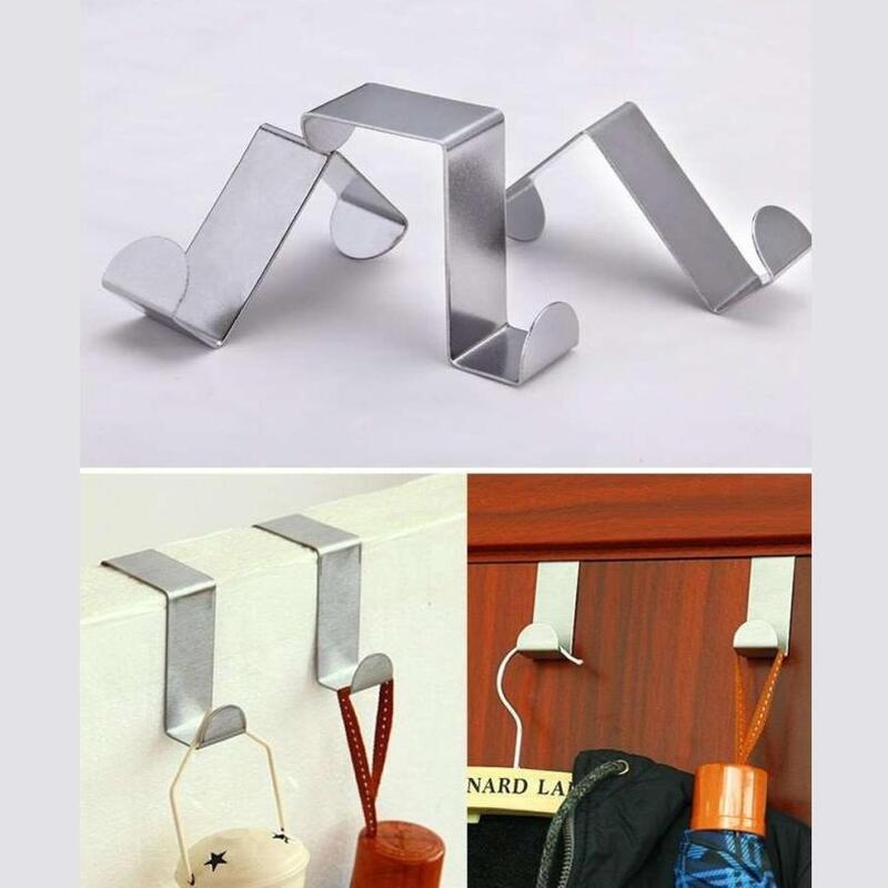 2PC Door Hook Stainless Kitchen Cabinet Clothes Hanger environmental protection