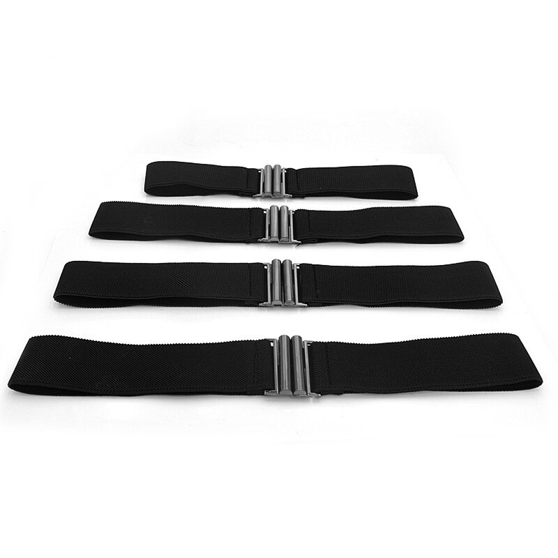 Fascia elastica cinture a corsetto largo semplice piumino cintura in vita fibbia femminile cinturino nero vestito cintura decorazione accessori