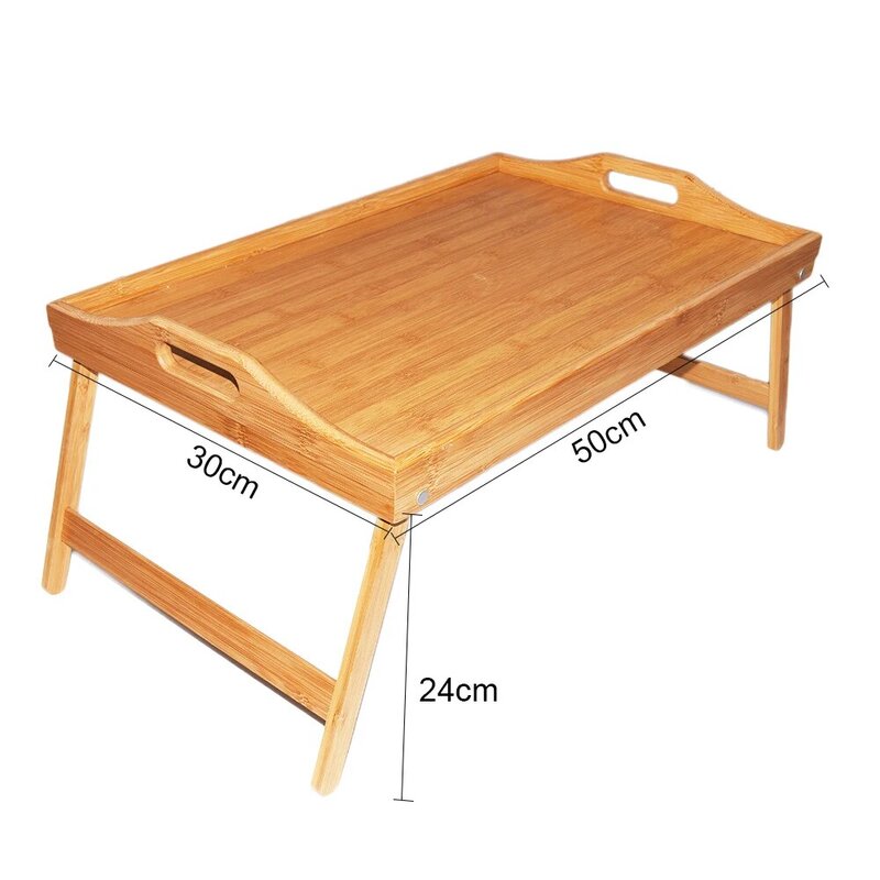 Hause Bambus Holz Bett Tablett Tragbare Falten Laptop Schreibtisch Tee Lebensmittel Portion Tisch Klapp Bein Laptop Schreibtisch Auf Dem Bett