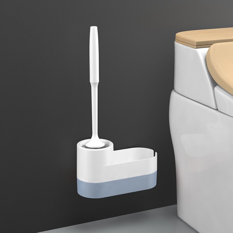 Porte-brosse de toilette en silicone pour rangement créatif, brosse de nettoyage murale, kit de nettoyage de sol domestique
