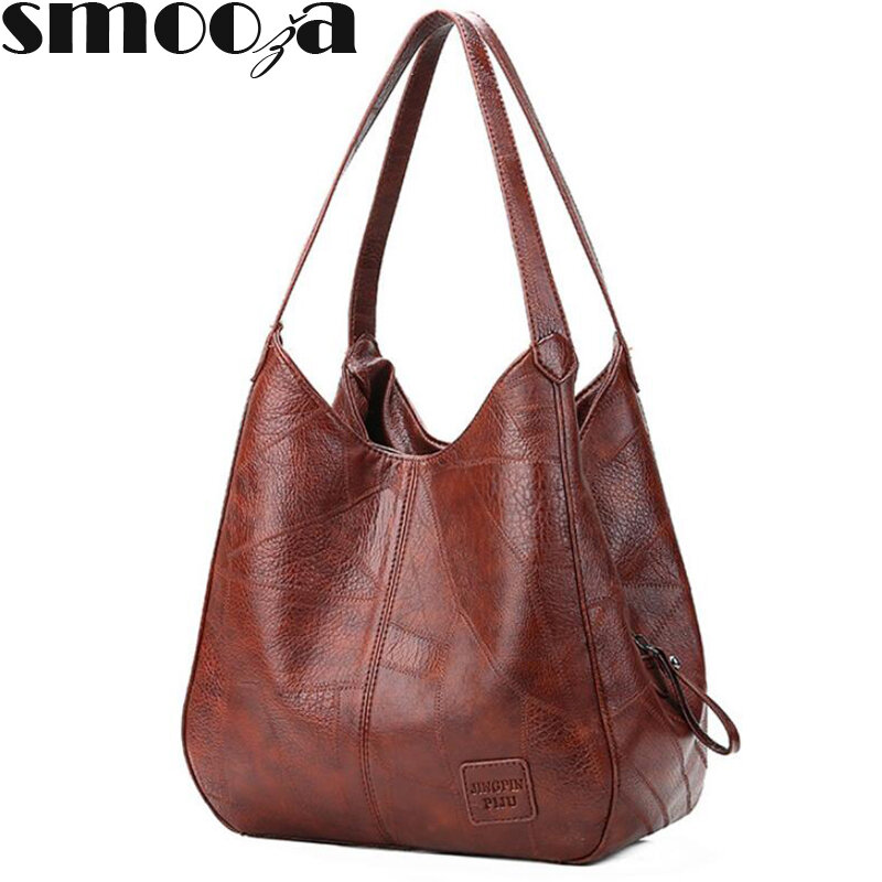 Женские ручные сумки SMOOZA, винтажные дизайнерские роскошные сумки на плечо с верхними ручками, модные брендовые сумки