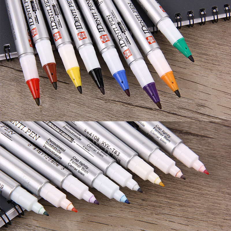 SAKURA – stylo marqueur Permanent à l'huile XPK/XYK-T, à une ou deux têtes, étanche, CD/verre/papier Photo/tissu, fournitures de peinture