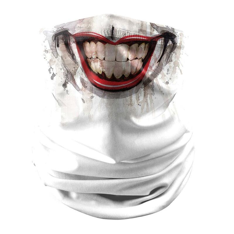 3D Cranio Collo Ghetta di Sport senza soluzione di continuità Asciugamano viso di Carnevale di Halloween Magia Turbante Sciarpa di Collo Camouflage Ciclismo Fascia per Adulti