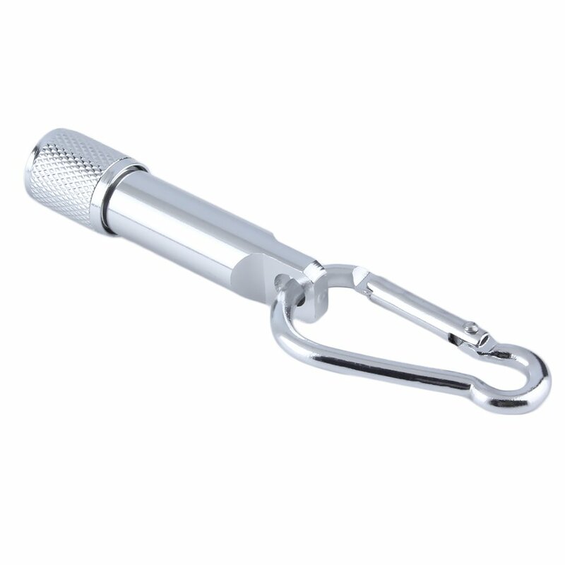 Mini lampe de poche en aluminium, porte-clés mousqueton, lampe Portable à 5 LED, torche