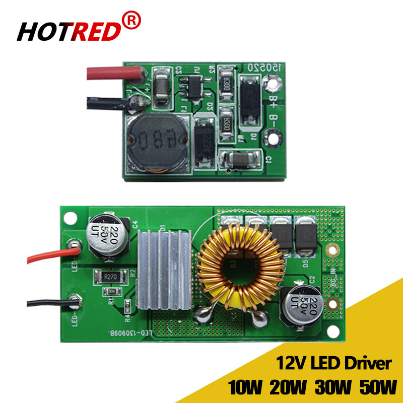 Controlador LED de alta potencia, fuente de corriente constante, transformador de iluminación de lámpara, 10W, 20W, 30W, 50W, DC12V-24V