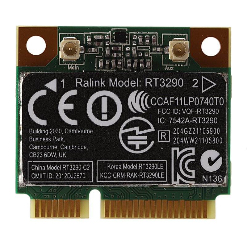 Tarjeta PCI-E de 150Mbps y 2,4 Ghz, Wlan WIFI inalámbrico + Bluetooth BT 3,0, RT3290, 802.11b/G/N, Media Mini, para HP CQ58, M4, M6, 4445S, DV4