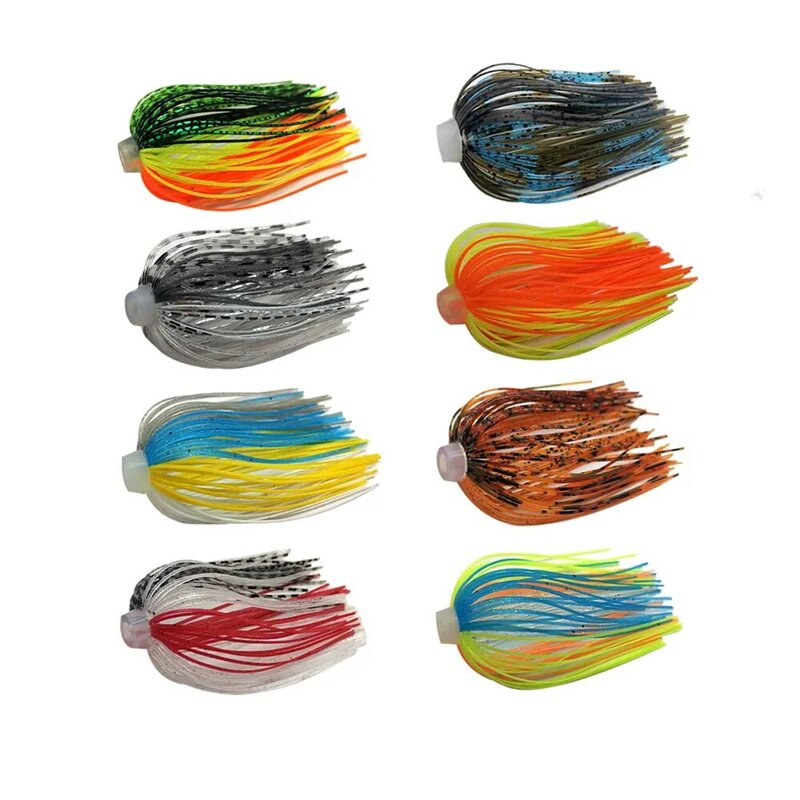 Saias elásticas de silicone, 3/10 peças/lote, 88 fios 64mm, buraco elástico, guarda-chuva, acessórios de pesca, campainha, girador, isca zumbido