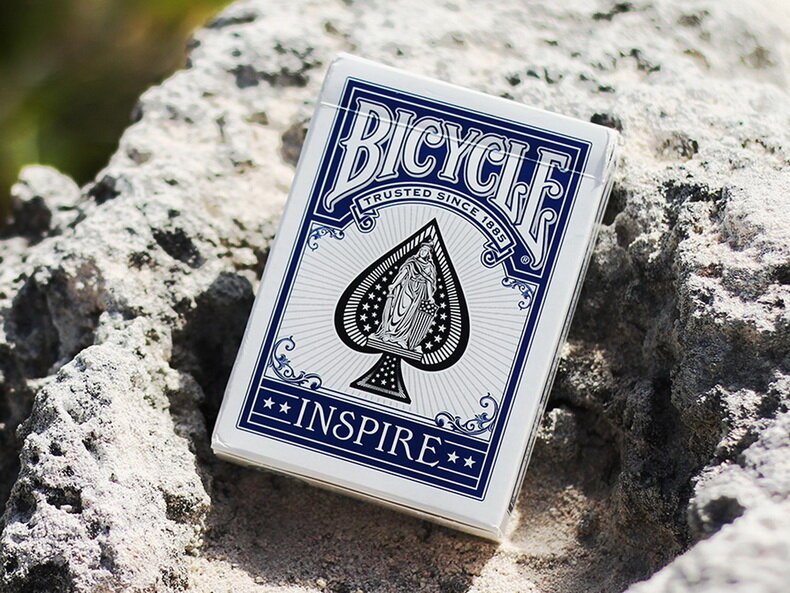 Cartas de juego de Inspire azul para bicicleta, cartas marcadas, baraja coleccionable USPCC, póker, juegos de magia, trucos de magia, accesorios para mago