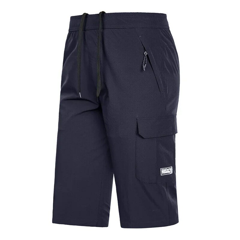 Pantalones de chándal de secado rápido para hombre, Shorts holgados y transpirables de talla grande para vacaciones, gimnasio, trotar, con múltiples bolsillos, 7XL, 8XL