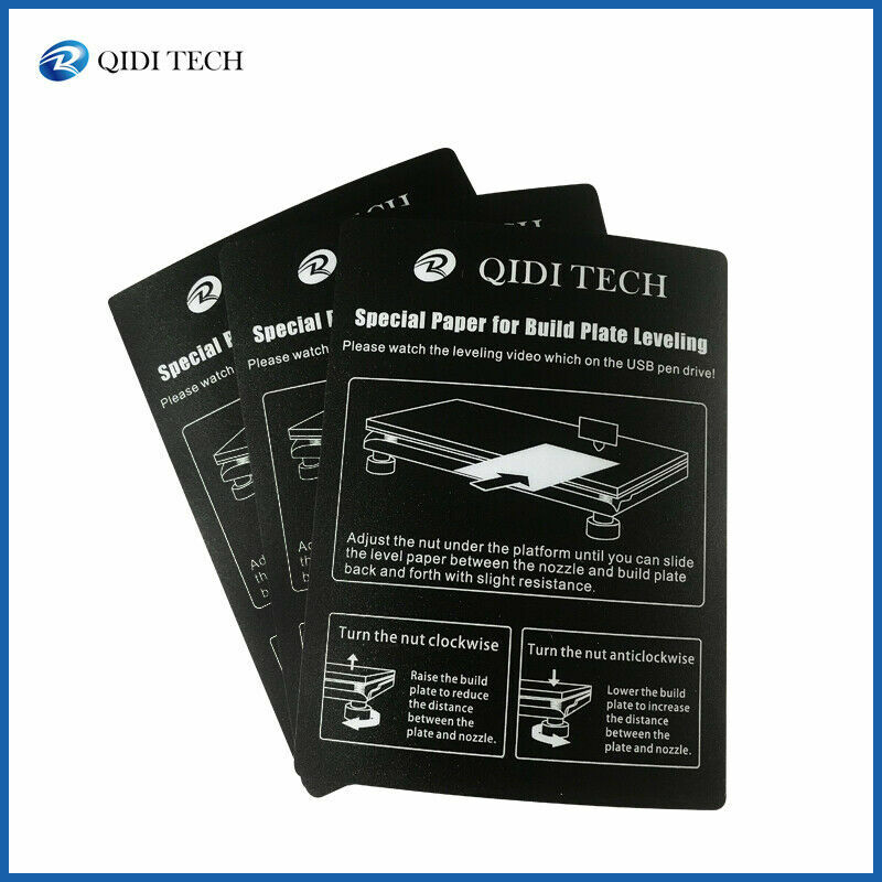 Qidi-Technologie Nivelleringspapieren Voor Qidi 3D-printer (Driedelig)