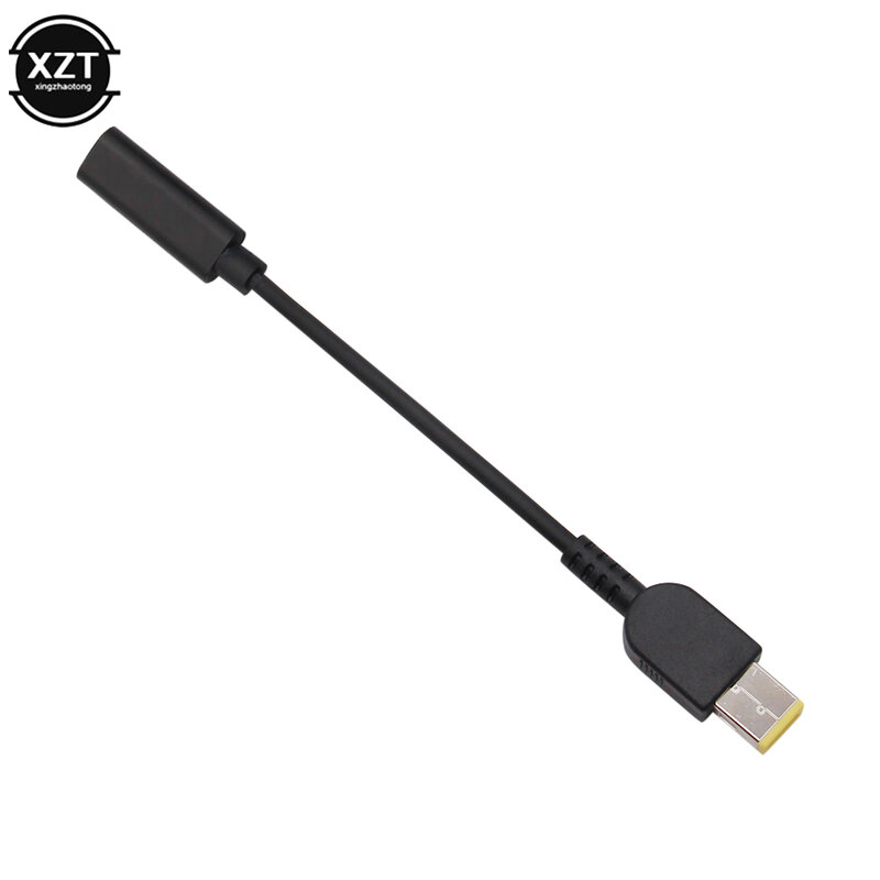 USB Type-C Female to Square 11*4.5mm DC Male PD Power Charger Connector Cable 16cm Fast Charging for Lenovo Thinkpad