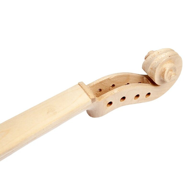 Mão esculpida maple violino pescoço com fingerboard, acessórios cor branca, novo