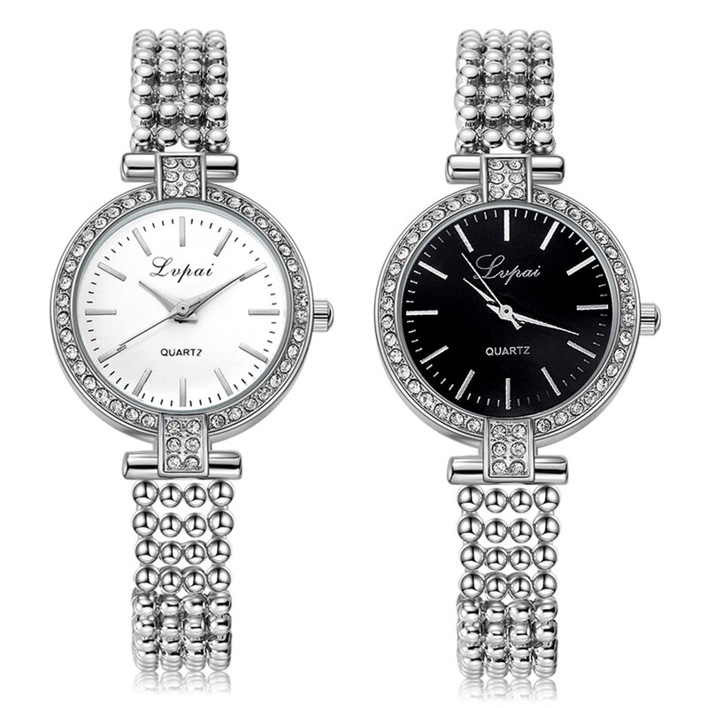 Zegarki moda damska Rhinestone inkrustowane Slims opaska siatkowa biznes analogowy zegarek kwarcowy relogio relogios feminino sukienka damska