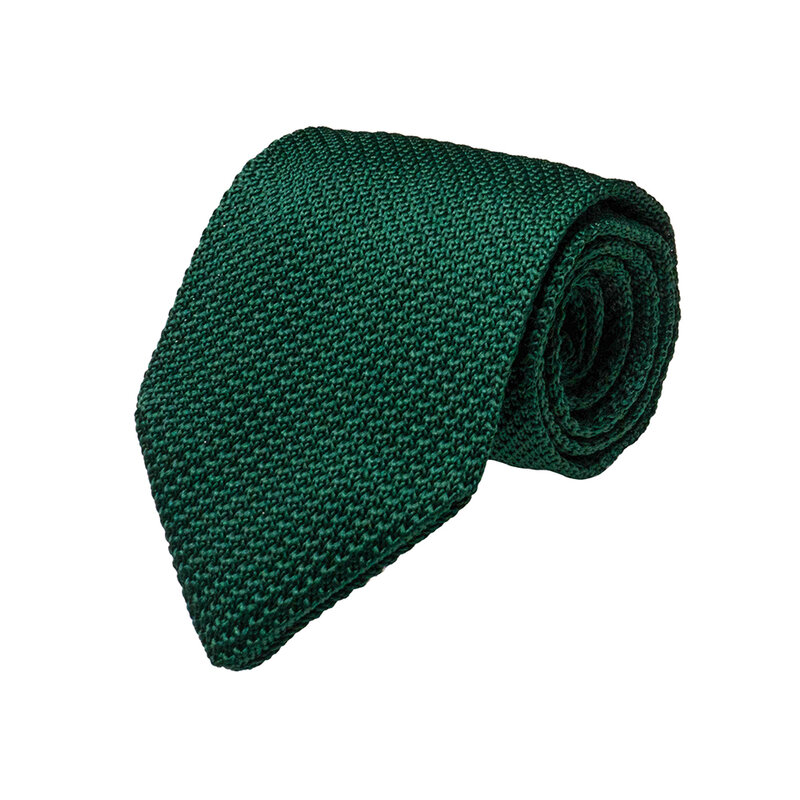Cravatta in tinta unita da uomo in stile nuovo 8cm cravatte lavorate a maglia cravatte in cotone per uomo d'affari cravatta da sposa accessori regalo