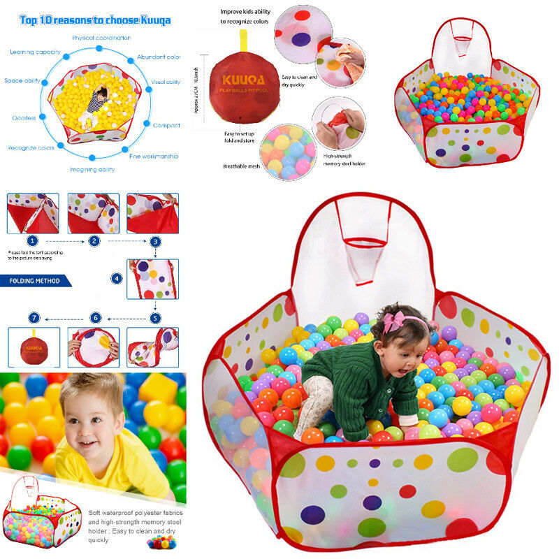 Piscina Educacional portátil para criança, criança Ball Pit, Play Tent para o bebê, brinquedo jogo interior e exterior, mais novo, quente, 2020