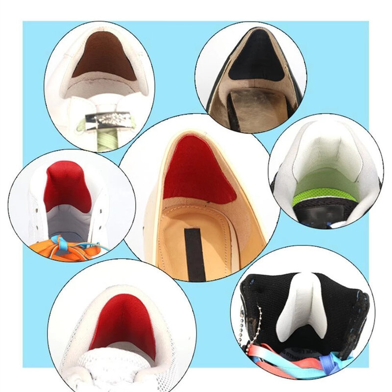 4pcs Invisible Heel Stickers Sports Shoes Insoles Heel Linings Grip Protection Stickers Adjustable Size Protection Heels