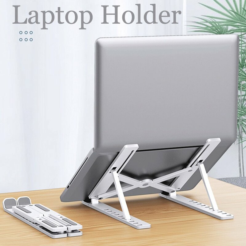 7 Holes Portable Foldable Laptop Stand Non-slip Desktop Laptop Holder Adjustable Angles Notebook Bracket Riser Stand