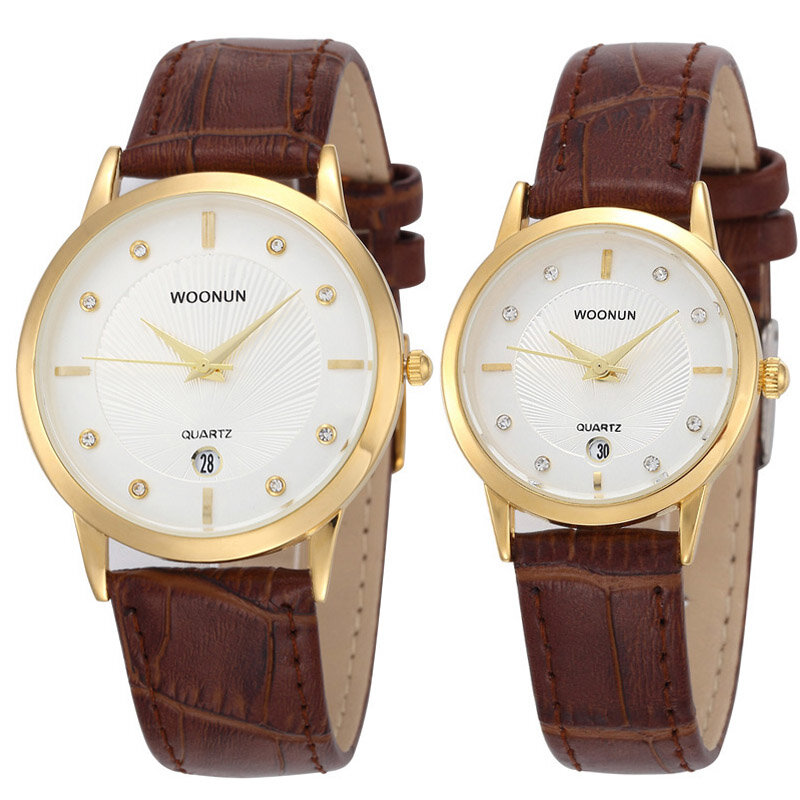Woonon – montre de luxe pour Couple, Bracelet en cuir, Quartz, décontracté, nouvelle Production, 2023