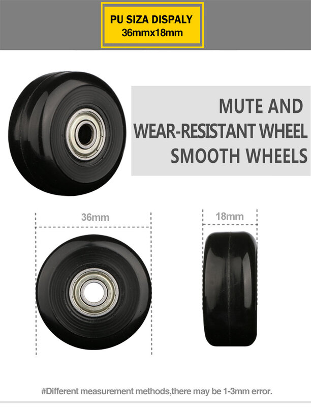 Luggage general mute wheels, luggage accessories, luggage wheels, aircraft wheels, replacement box wheels, general accessories