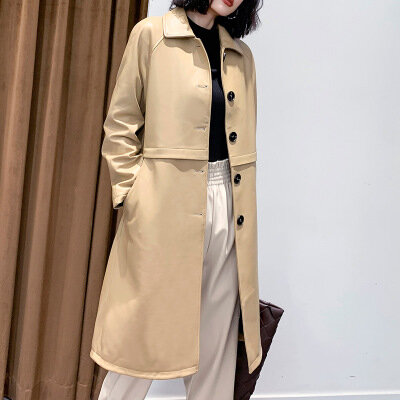 Tao Ting Li Na – veste en cuir de mouton véritable pour femme, printemps, R32