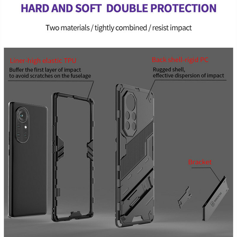 Holder Case For Huawei Nova 8 Pro Cover For Huawei Nova 8 Pro Capa Kickstand Shockproof Back Cover For Huawei Nova 8 Pro Fundas