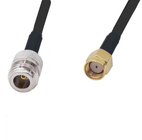 Femelle de N au câble coaxial de cavalier d'extension de la faible perte LMR195 rf de connecteur masculin RP-SMA